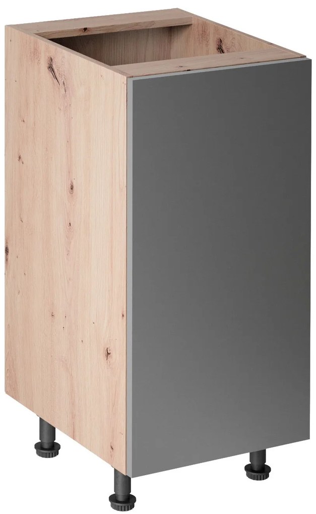 Kuchynská linka Langen 260 cm - tmavo šedá / dub artisan