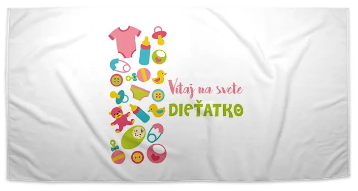 Sablio Uterák Vitaj na svete, dieťatko - 30x50 cm