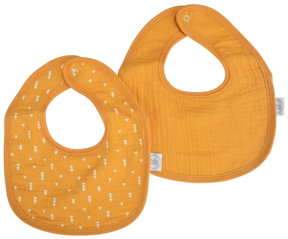 Žlté mušelínové podbradníky v súprave 2 ks – Bébé Douceur