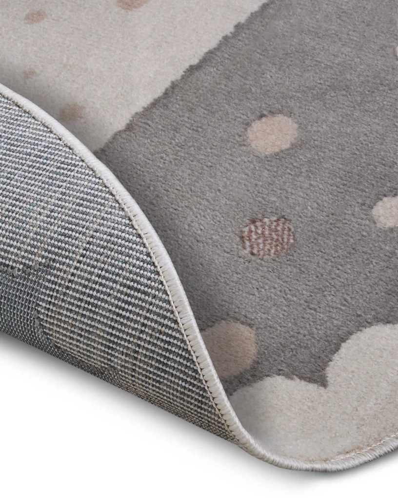 Hanse Home, Detský koberček Adventures 105969 Cream Grey kruh, 100x100 (priemer) kruh, šedá, detská izba