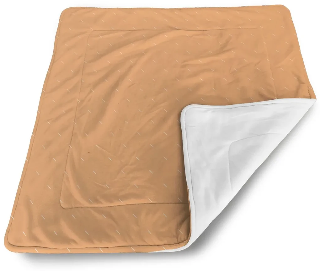 Sablio Deka pre bábätko Biele čiarky na oranžovej - 80x100 cm