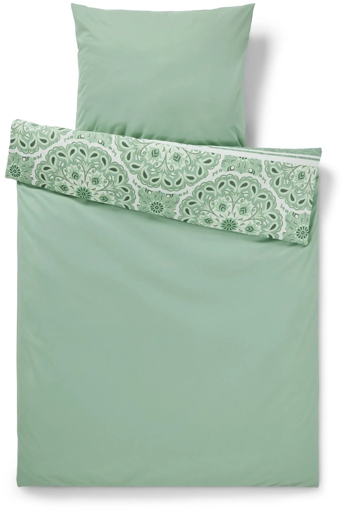 Posteľná bielizeň renforcé, mandala, zelená, štandardná veľkosť
