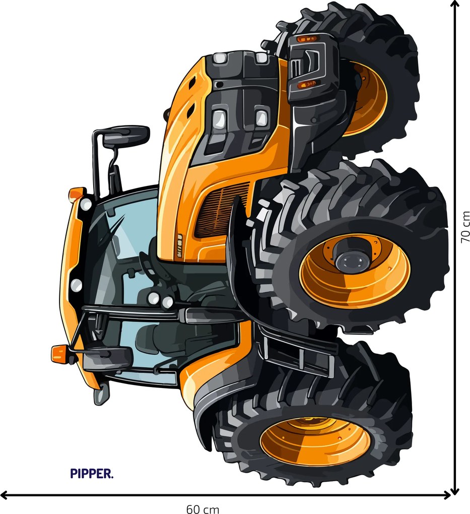 PIPPER. Traktor - textilná nálepka na stenu