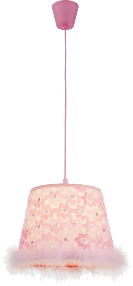 Globo 15720 - Detský luster na lanku TARSO 1xE27/60W/230V ružová