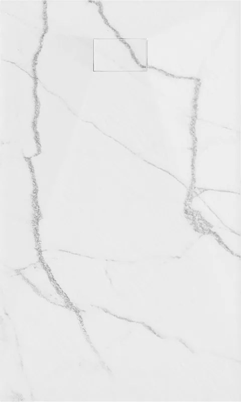 Mexen Hugo, obdĺžniková sprchová vanička, SMC, 160x90cm, imitácia kameňa – biela, 42159016