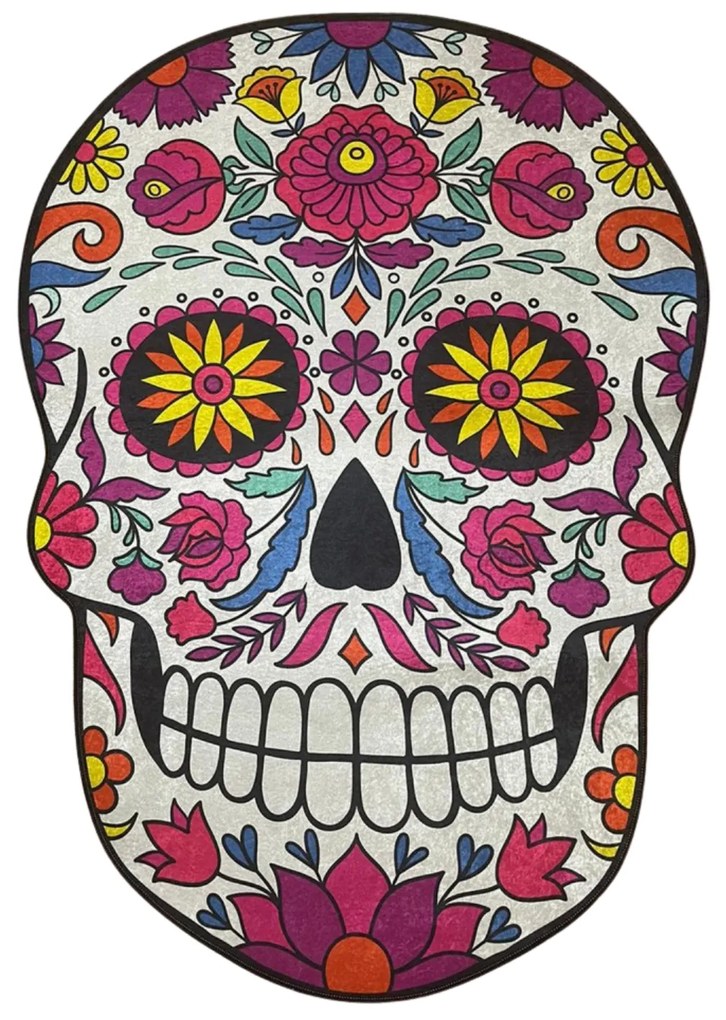 Koupelnová předložka SKULL 200x290 cm vícebarevná