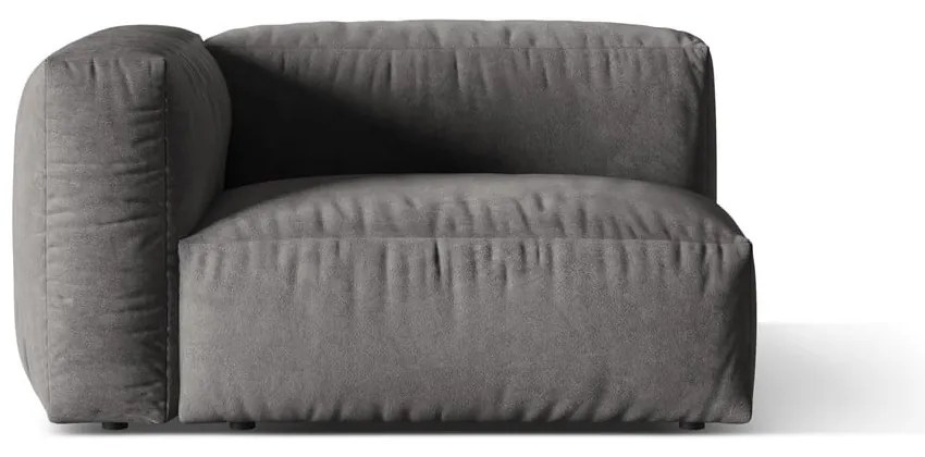 Sivý zamatový modul pohovky (ľavý roh) Martina – Micadoni