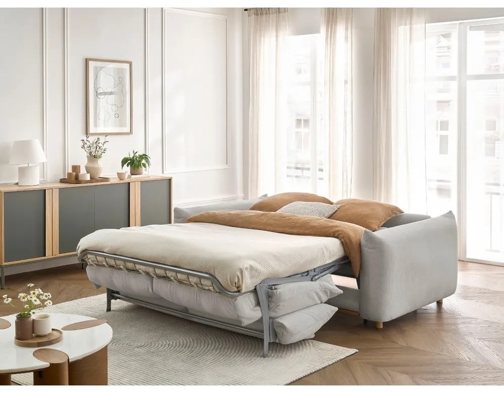 Svetlosivá rozkladacia pohovka 214 cm Ernest – Bobochic Paris