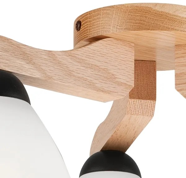 Prisadený luster ADRIANO 3xE27/60W/230V dub