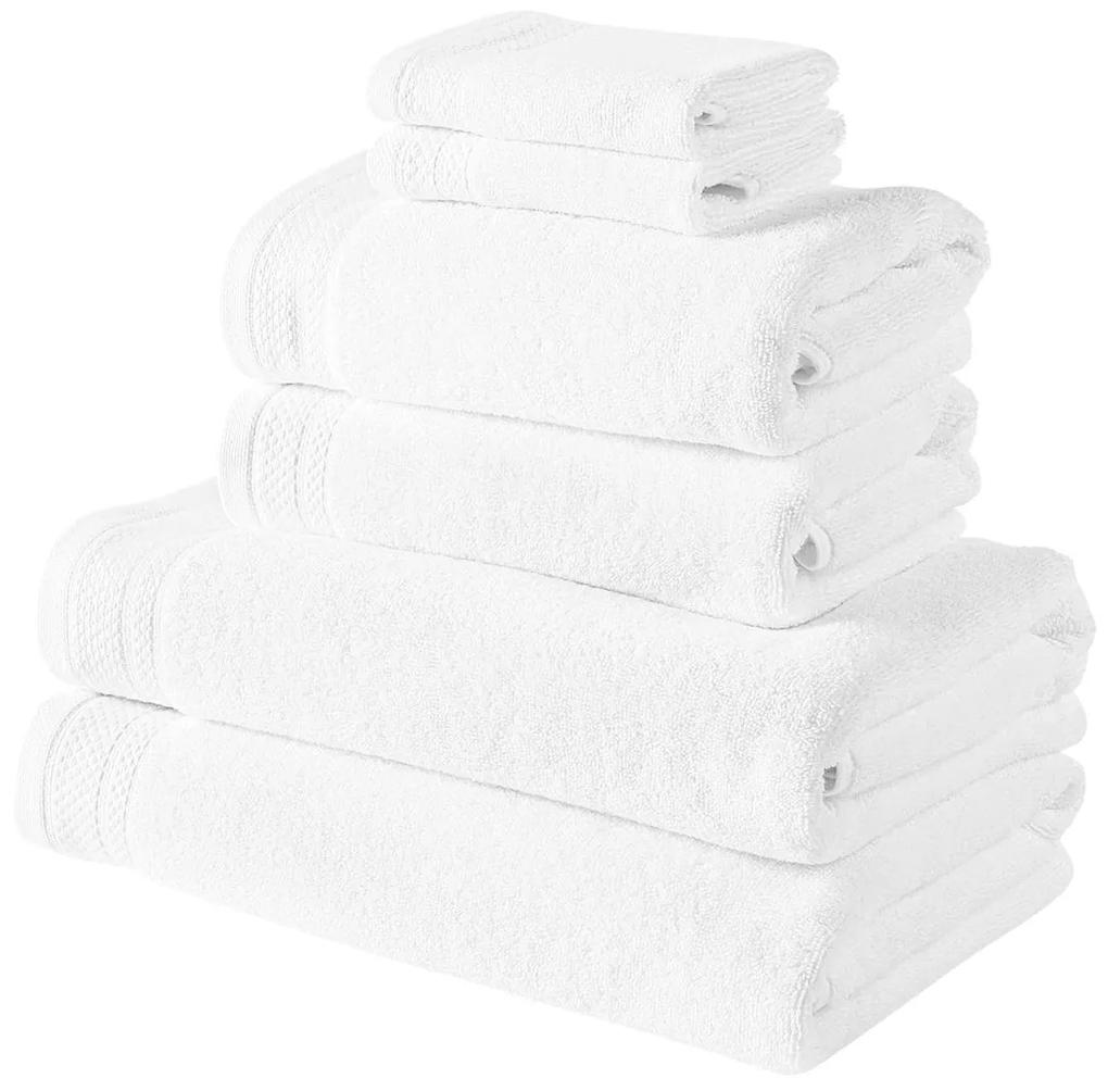 Súprava uterákov z organickej bavlny „Premium", rôzne veľkosti, 6 dielov
