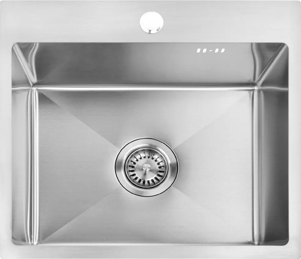 Rea Leo, 1-komorový oceľový drez 500x450x185 mm, oceľová, ZLE-06003