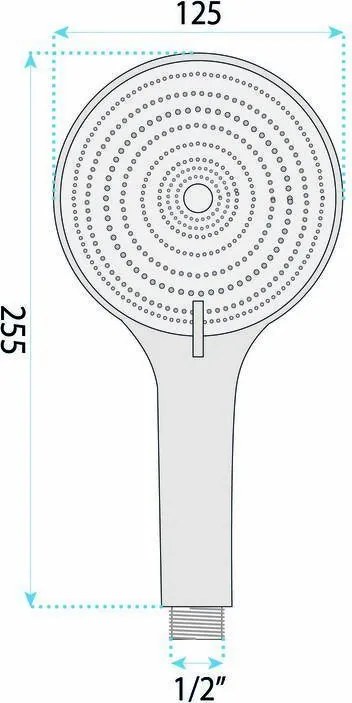 Rea JS-020, ručná sprchová hlavica, 4 funkcie, zlatá lesklá, REA-03903