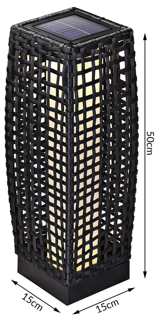 InternetovaZahrada Solárna ratanová lampa