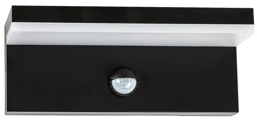 Rabalux 77115 vonkajšie nástenné LED svietidlo Zaragoza, so senzorom, 9W, IP54, čierna