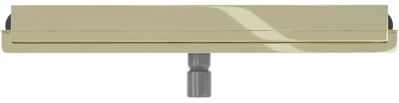 Mexen Flat nerezový sprchový žľab na stenu 60 cm vzor 2v1, zlatá, 1530060