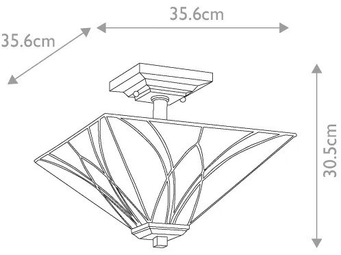Elstead QZ-ASHEVILLE-SF - Stropný luster na tyči Tiffany ASHEVILLE 2xE27/100W/230V