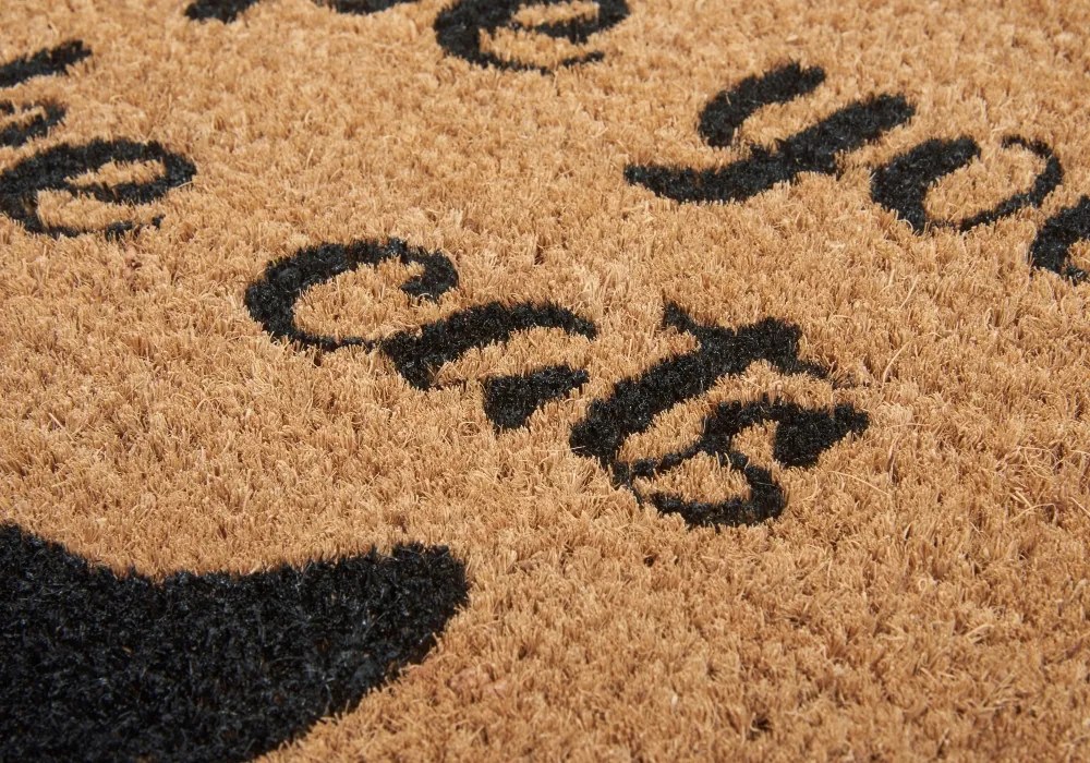 Hanse Home, Rohožka Hope you like cats 105667 – na von aj na doma, 45x75, hnedá, chodba / predsieň