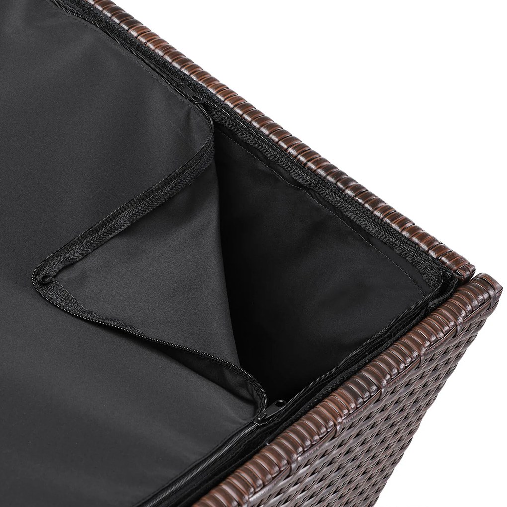 InternetovaZahrada Úložný box 75x75x70 cm - hnedý