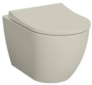 Závesná toaleta s doskou softclose VitrA S60 taupe mat zadný odpad 7510-020-6319