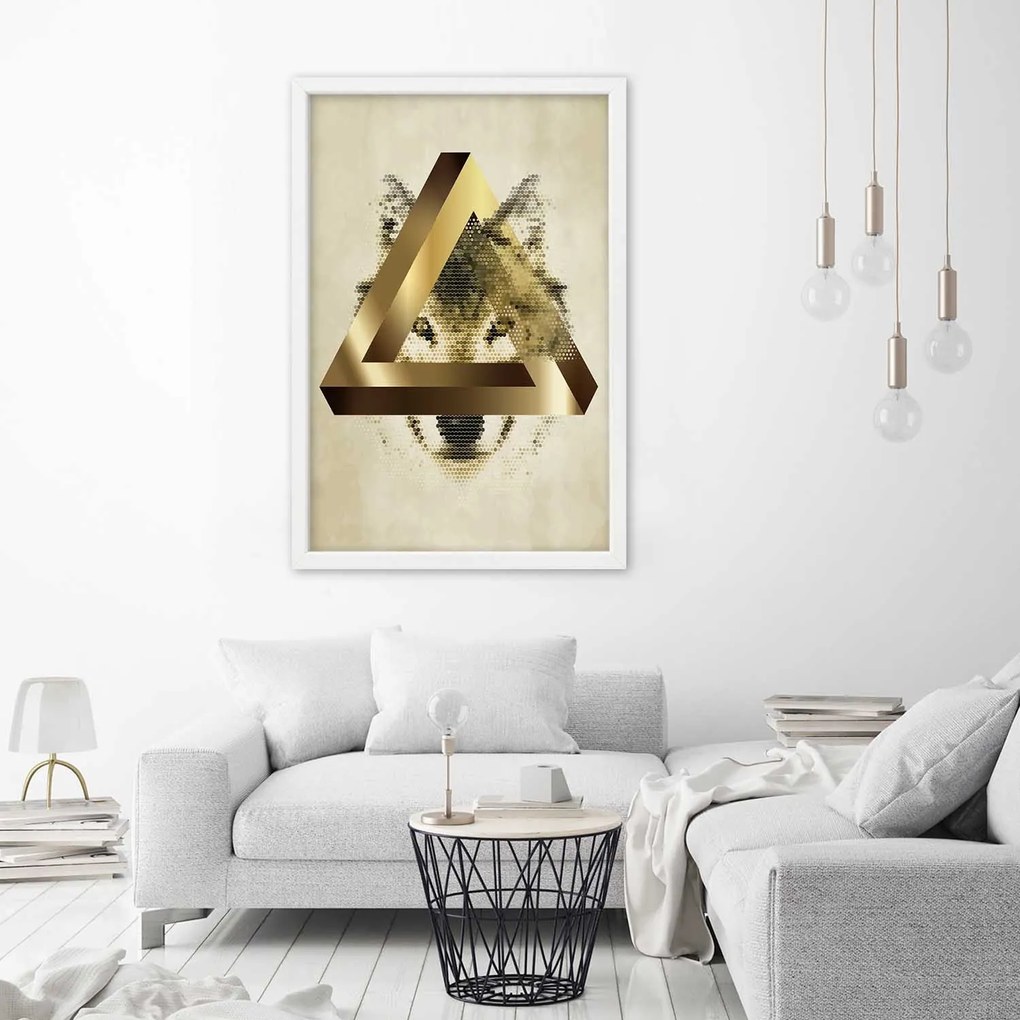 Gario Plagát Vlk a trojuholník Farba rámu: Bez rámu, Rozmery: 40 x 60 cm