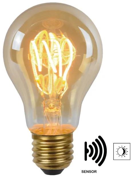 Lucide 49042/04/62 LED žiarovka nočný senzor - Žiarovka Exteriérové - priemer 6 cm - LED - E27 - 1x4W 2200K - Jantárová