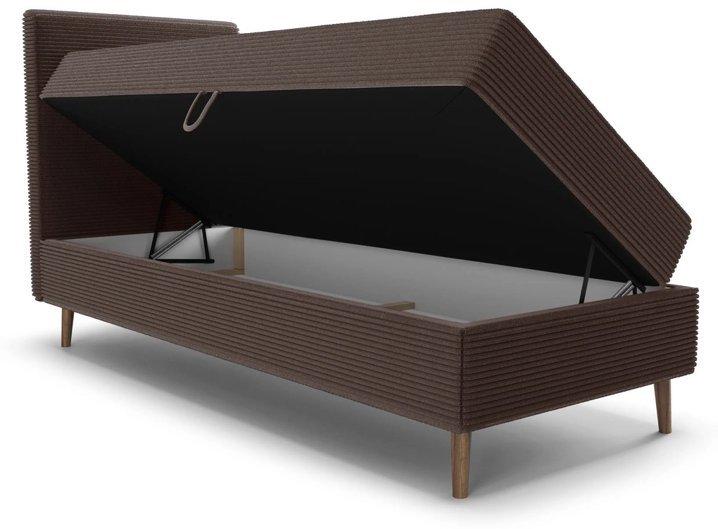 Jednolôžková posteľ 80 cm Napoli Bonell (hnedá) (s roštom, bez úl. priestoru). Vlastná spoľahlivá doprava až k Vám domov. 1082397