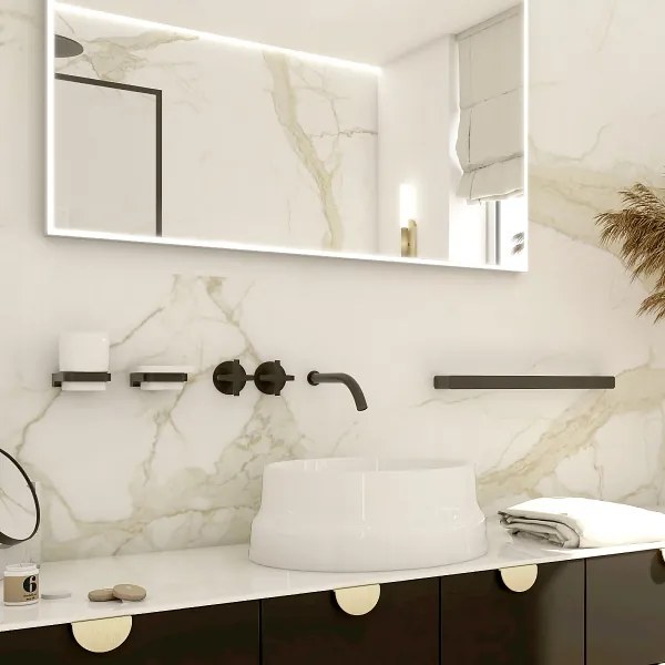 NIMCO MAC 29035-90 - Nástenný vešiak na uteráky MAYA 36 cm matná čierna