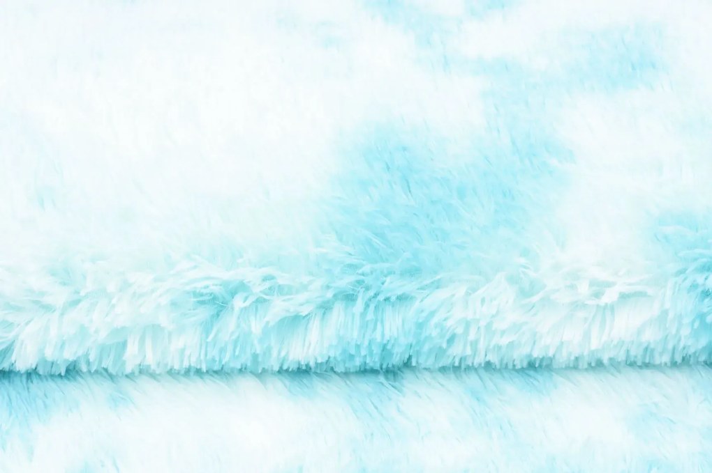Plyšový koberec SILK Ombre - MODRÝ