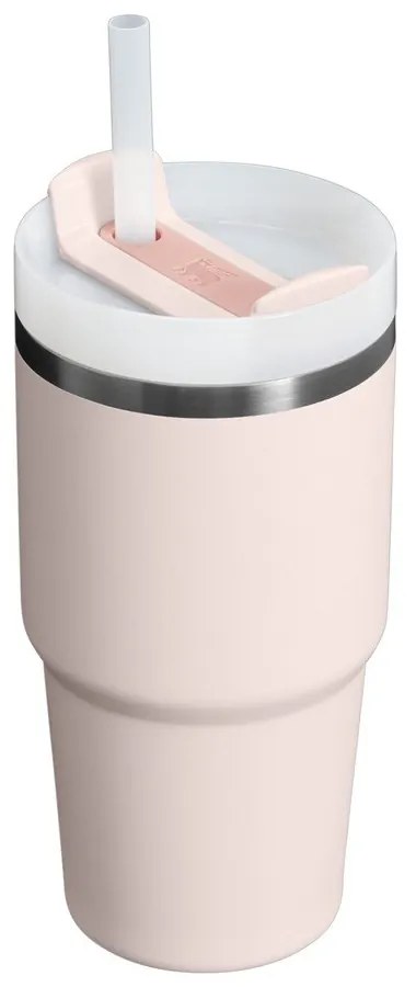 Svetloružová termoska so slamkou z nehrdzavejúcej ocele 600 ml Quencher H2.0 FlowState Tumbler Rose Quartz – Stanley