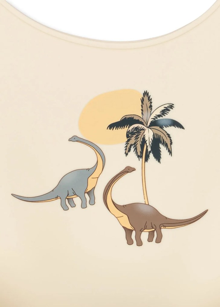 Konges Sløjd Silikónový podbradník s vreckom Dino – set 2 ks