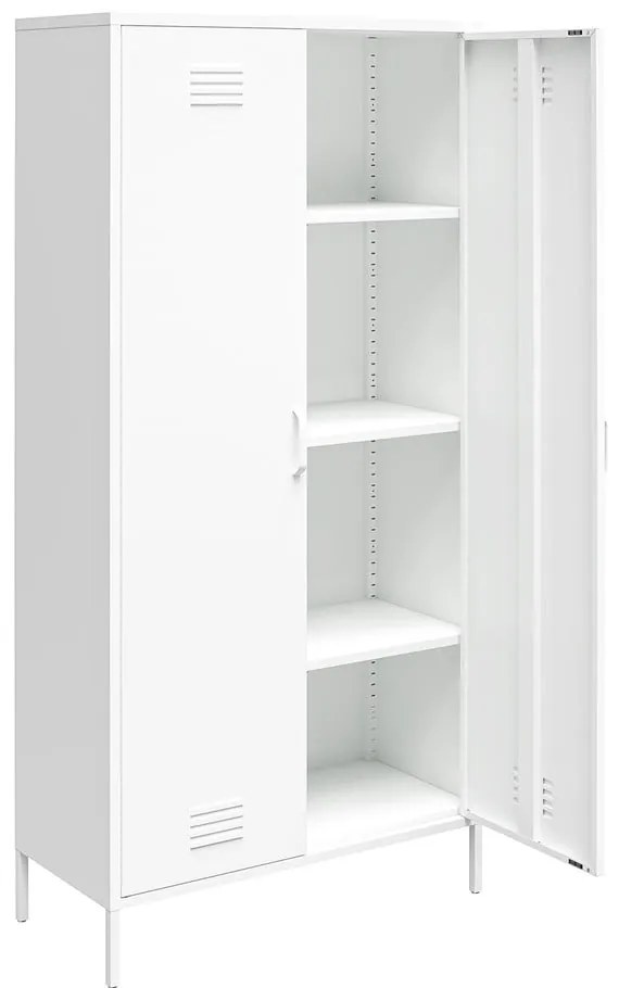 Biela kovová šatníková skriňa 90x185 cm Mission District - Støraa