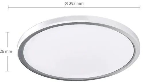 Solight WO826-LED Kúpeľňové stropné svietidlo ACATE 24W/230V 3000/4000/6000K pr.29,3cm IP54