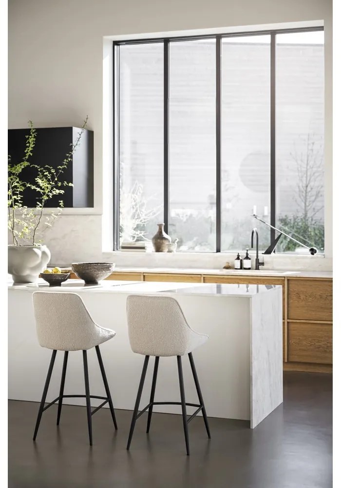 Béžové barové stoličky v súprave 2 ks (výška sedadla 67 cm) Sierra – Rowico