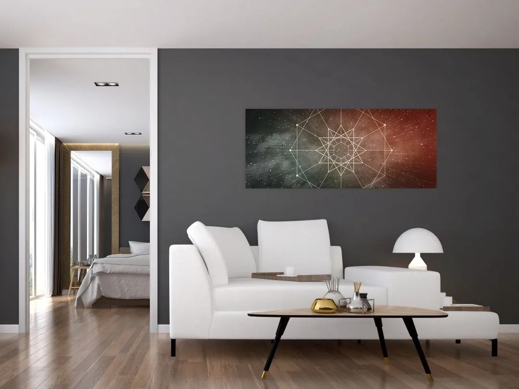 Obraz - Vesmírny dodecagram (120x50 cm)