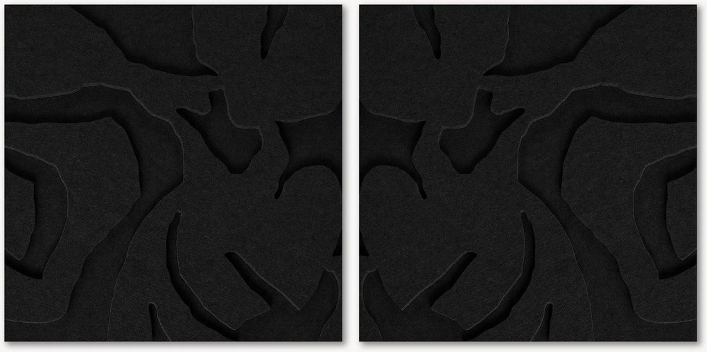 Modulárne akustické nástenné dekorácie Soft Embrace 1+2, 2 ks