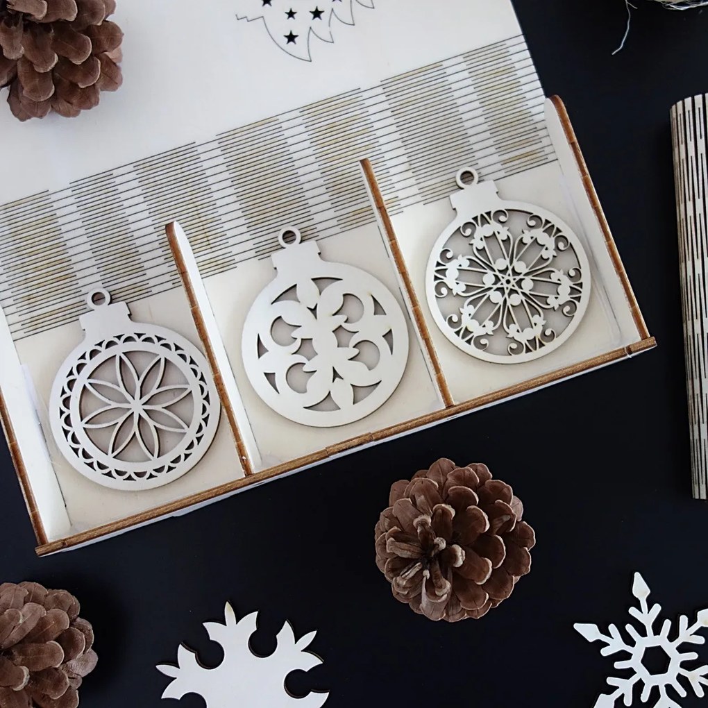 SENTOP | Vianočné ozdoby z dreva a plastu, Vianočné dekorácie drevené , drevené doplnky PR0107-Christmas decoratio HEU-