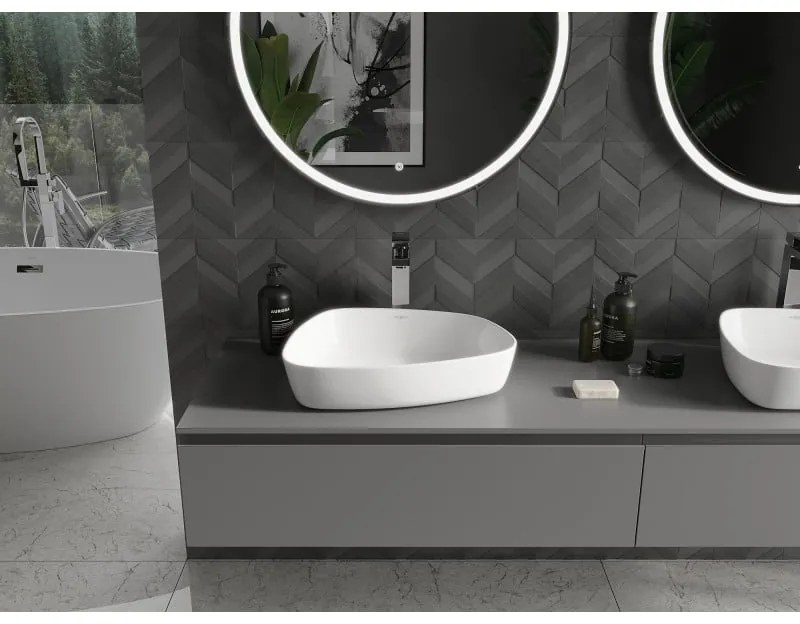 Mexen Ono, umývadlo na dosku z konglomerátu 51 x 39 cm, biela, 23045101