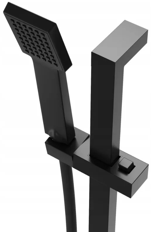 Gamma Zn3, sprchový stĺp s ručnou sprchovou hlavicou 62cm, čierna matná, GMA-ZN3-BK
