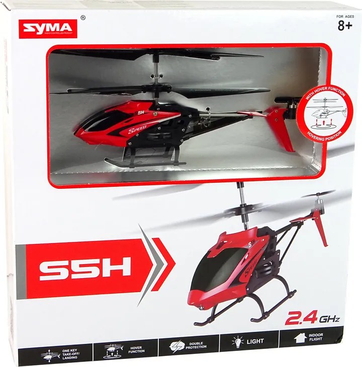LEAN Toys Diaľkovo ovládaný vrtuľník S5H SYMA, červený