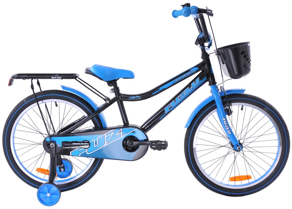 Fuzlu Detský bicykel Thor čierno-modrý 10,5&quot; 20&quot; 2023