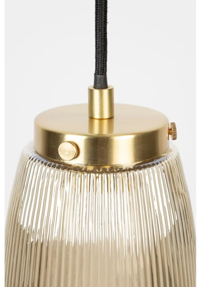 Závesné svietidlo v zlatej farbe so skleneným tienidlom ø 12 cm Robin - White Label