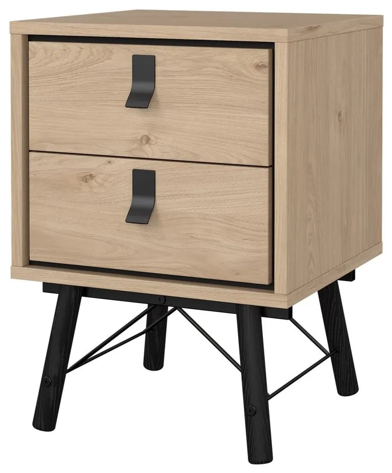 Nočný stolík v dekore duba v prírodnej farbe Ry – Tvilum