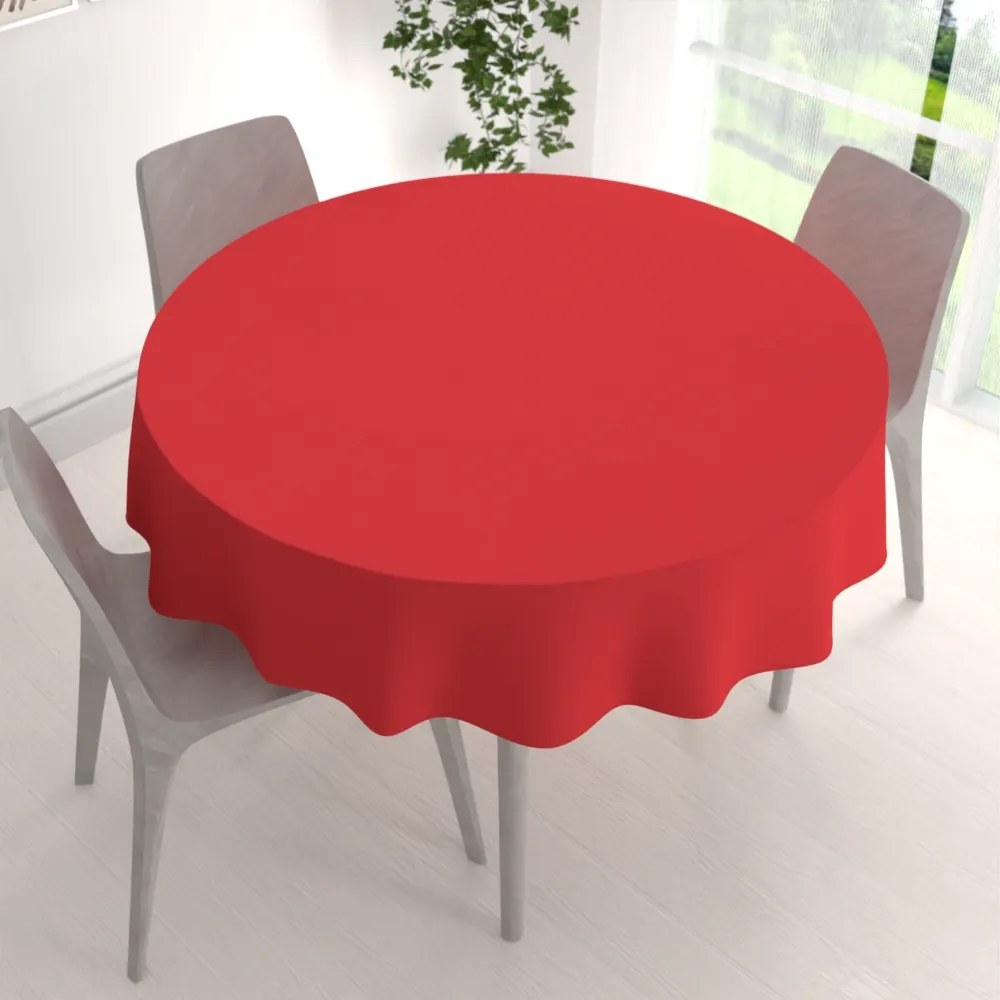 Biante Teflónový okrúhly obrus - Paris TF-126 Sýto červený Ø 120 cm
