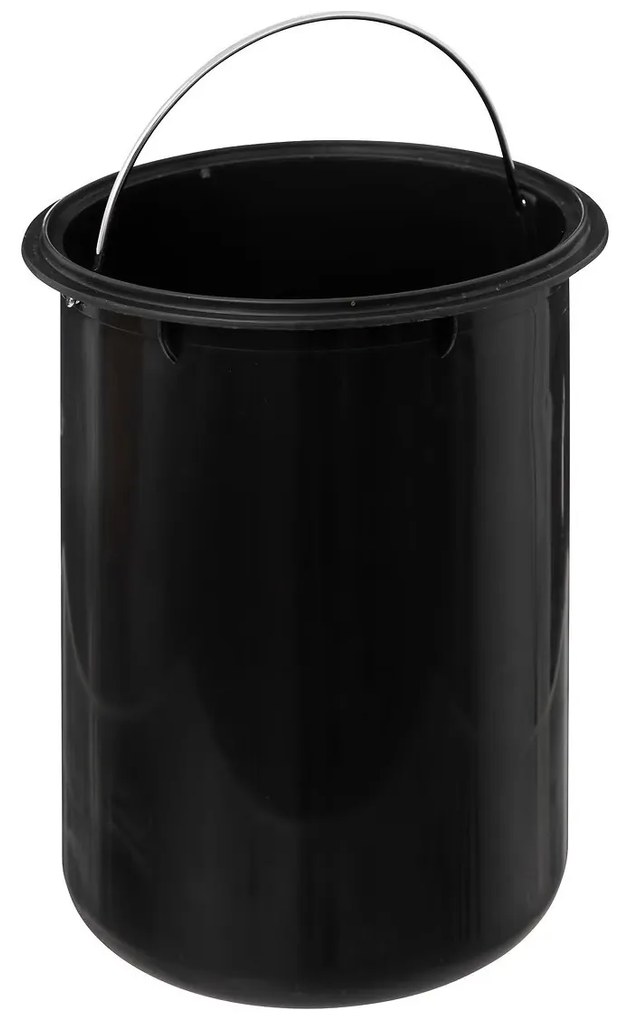 Odpadkový kôš Lea White, biela/s drevenými prvkami, 25x16,8x16,8 cm