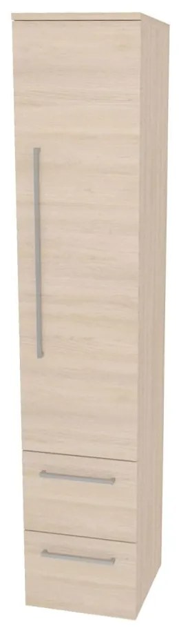 Mereo, Mereo Bino, kúpeľňová skrinka vysoká 163 cm, pravá, Multidecor, Javor Hard šampanský, MER-CN698JHS2