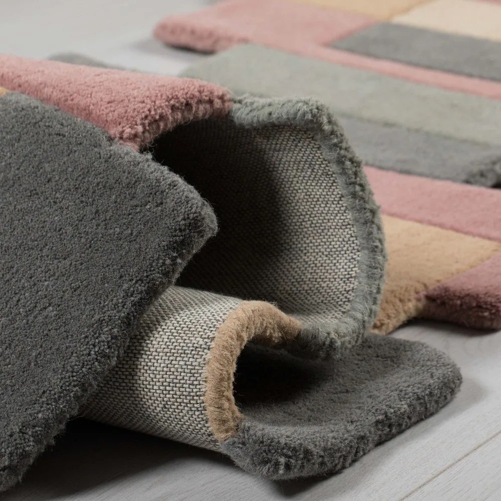 Vlnený koberec Flair Rugs Collage Earthy, 60 x 230 cm