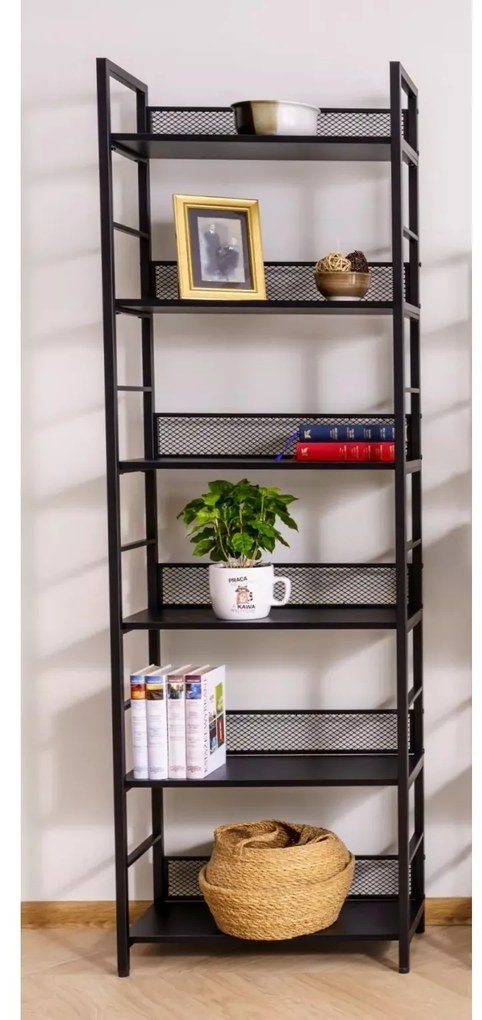 Regál Raw R6 187 cm černý mat