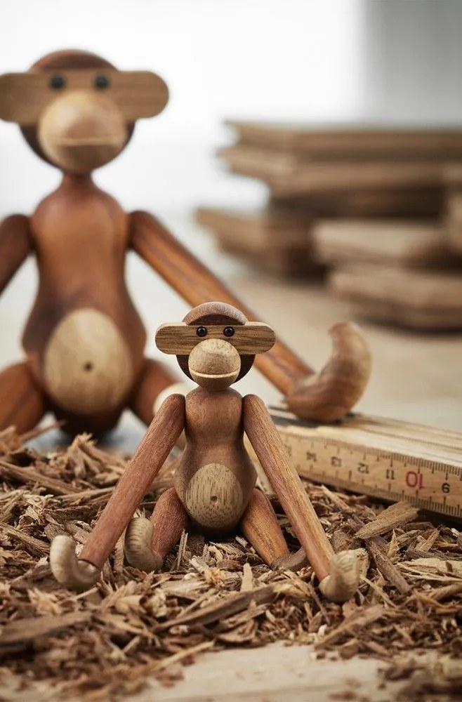 Kay Bojesen Drevená opička Monkey Small Teak Limba 20 cm