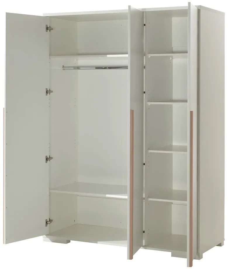 Biela detská šatníková skriňa 146x195 cm London – Vipack