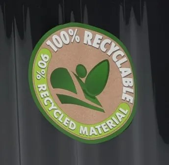 Úložný box s vekom 30x16 cm, čierny, recyklovatelný  plast